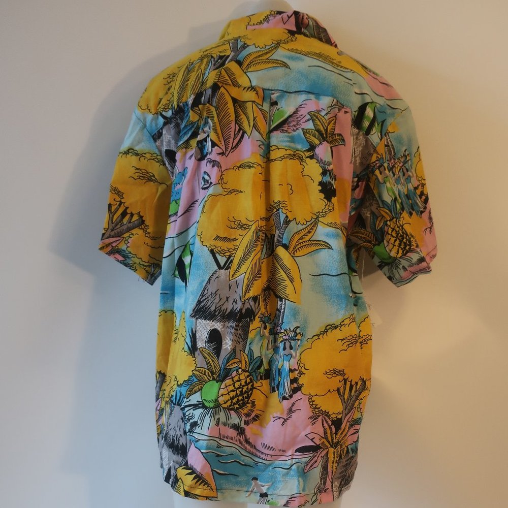 NWT Mens Ele Laguna Beach Multicolor Surfer Button Shirt XL * - Picture 5 of 7